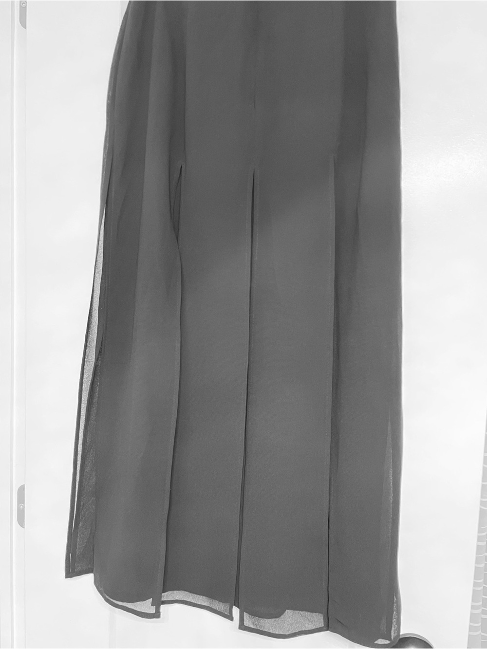 Jessica Black Maxi Skirt with Sheer Overlay - Picture 3 of 12